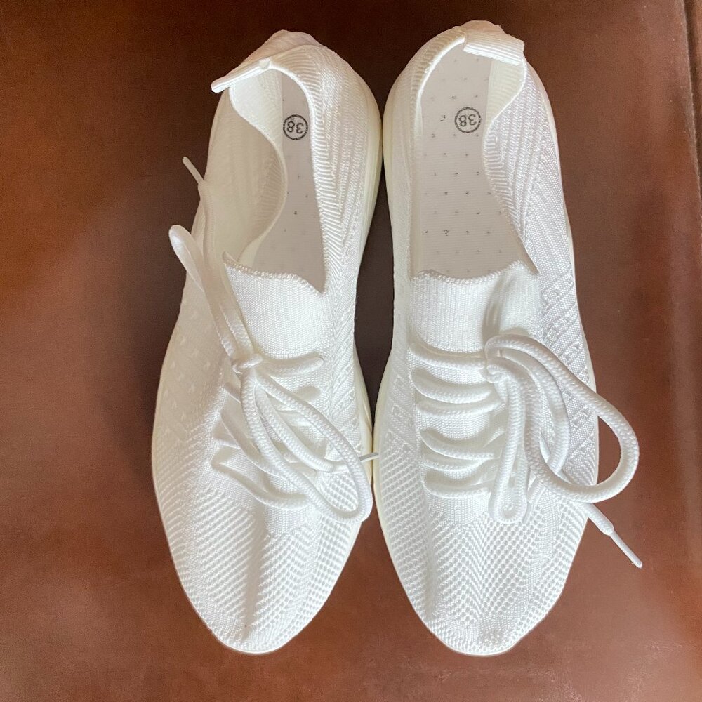 White Knit Shoes